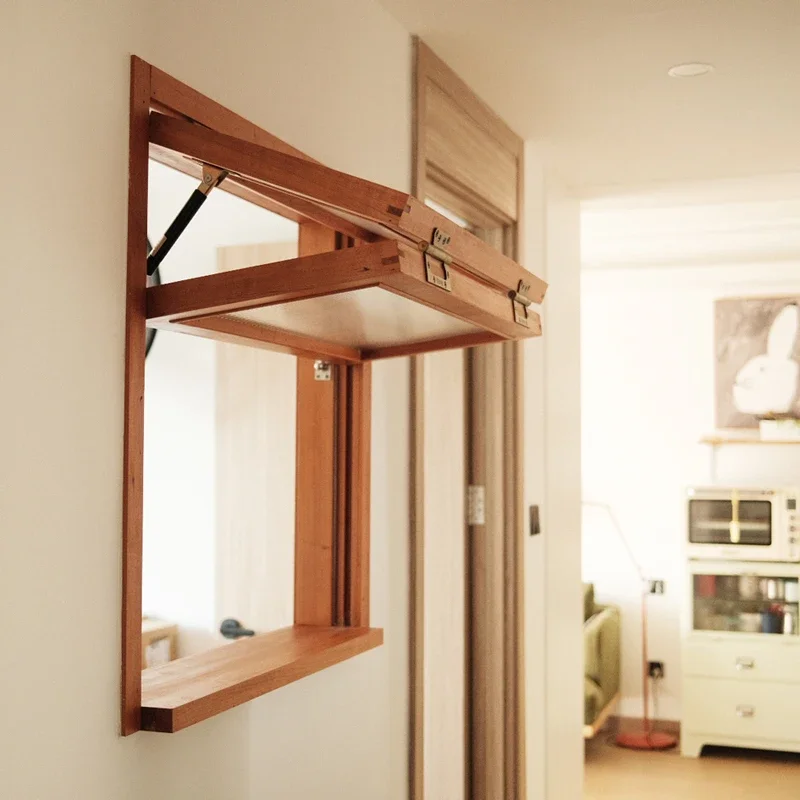 

Indoor wooden windows are folded up and down, solid wood windows, study partitions are turned up, windows are folded