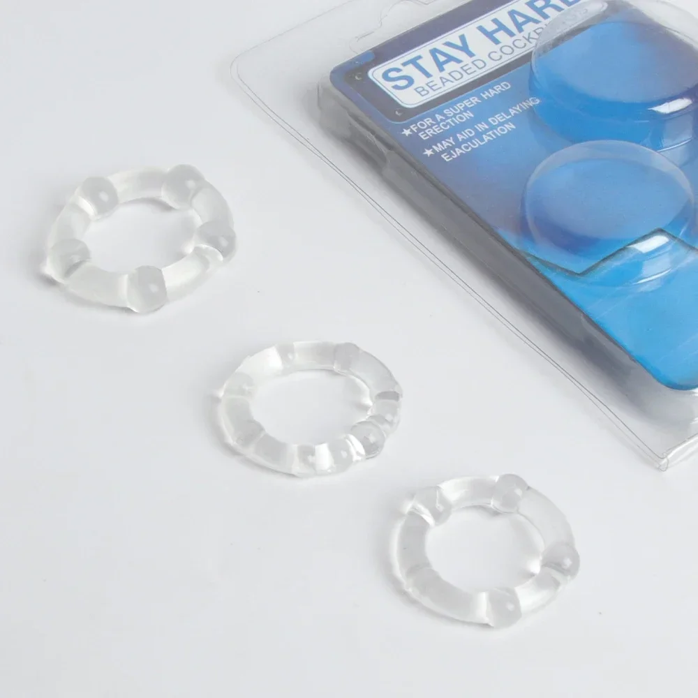 3Pcs Silicone Penis Ring Set for Men Cock Ring Erection Aid Lasting Ejaculation Delay Adult Sex Toys