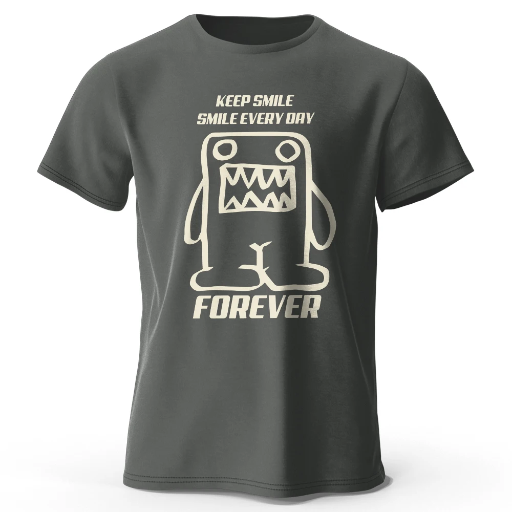 Männer halten Lächeln für immer Brief gedruckt 100% Baumwolle klassische Vintage lustige T-Shirt für Männer Frauen Sportswear Tops T-Shirts