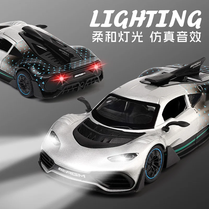 طبعة محدودة 1:32 محاكاة أفضل سيارة رياضية بنز One AMG سبيكة نموذج سيارة مع الصوت والضوء لعبة الأولاد هدية المقتنيات