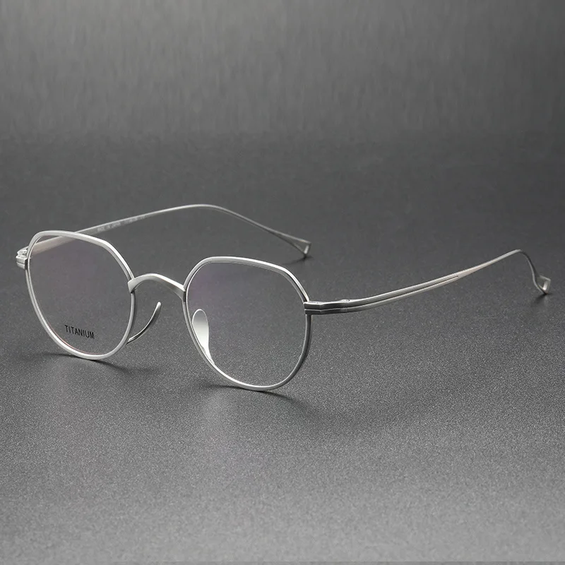 NONE Japanische handgemachte reine Titan ultraleichte Brille Rahmen Männer Frau Pologon verschreibung pflicht ige Brille optische Brille kmn1301 Gafas 3