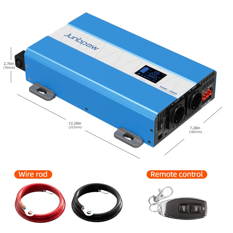 

3000W Car Inverter 12V/24V/48V to 220V/230V/240V DC to AC Pure Sine Wave Inverter for Off-Grid Emergency Energy Storage