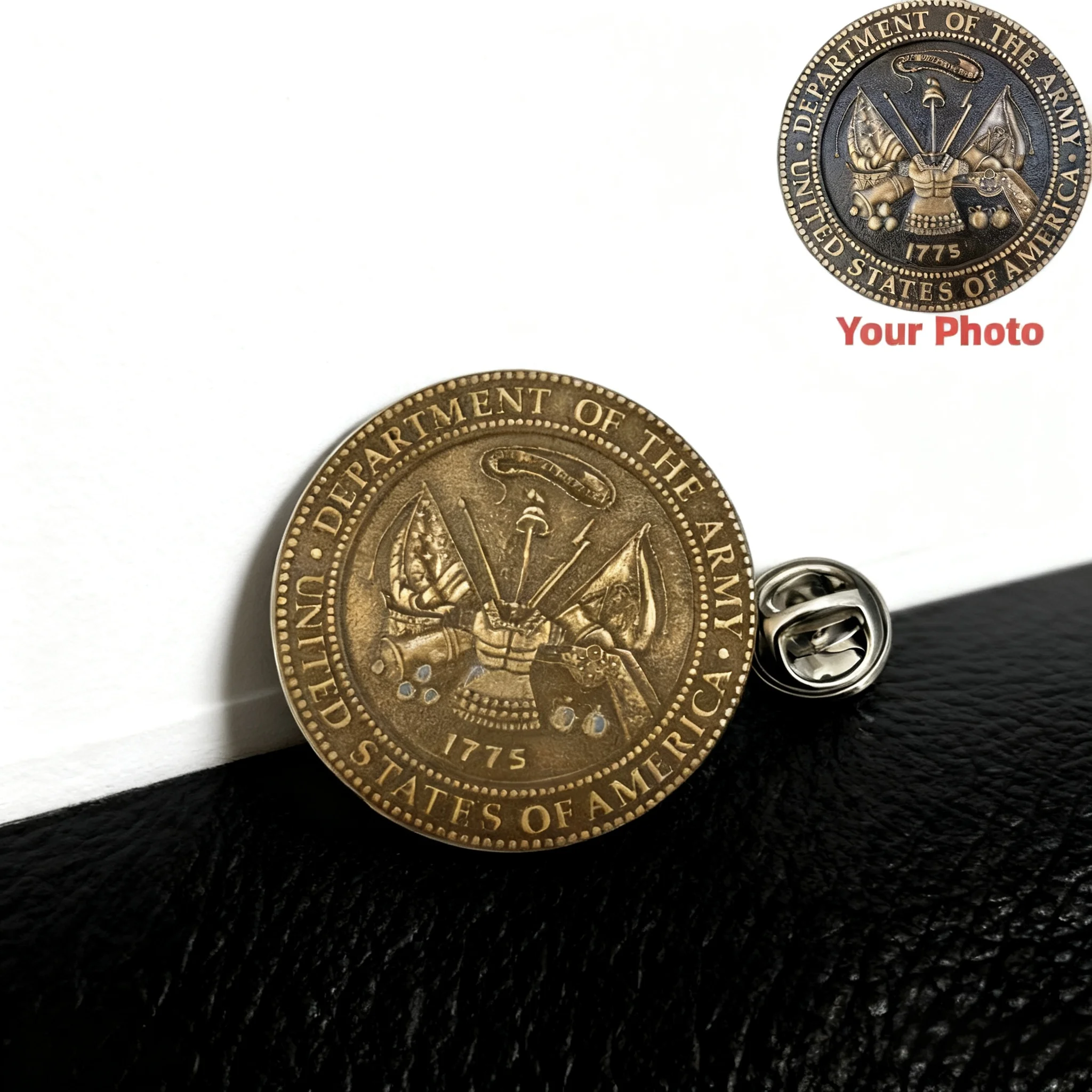 Custom Photo Brooch Personalized Commemoration Stainless Steel Hats for Jackets Backpacks Gift Souvenir Badge for Men view 5