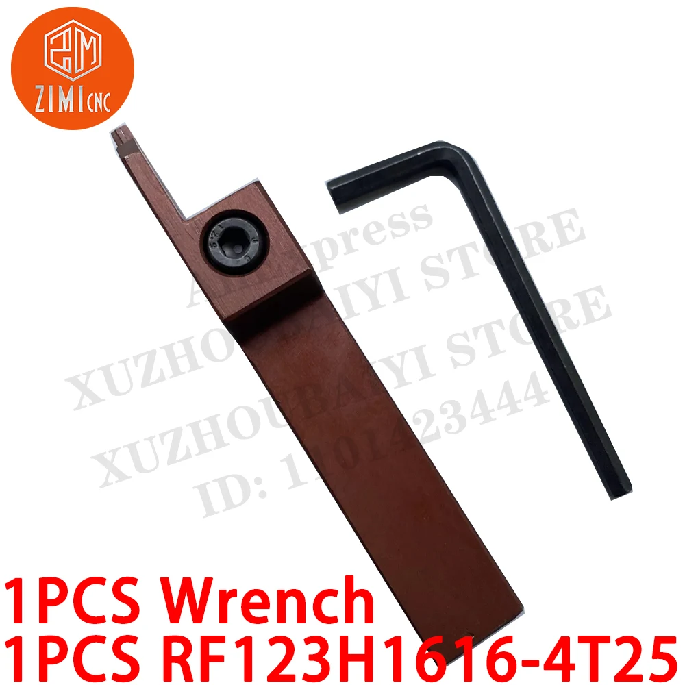 1PC RF123H1616-4T25 CNC indexable turning holder slotting tool Grooving for N123H2 Carbide Inserts metal mechanical cutting tool