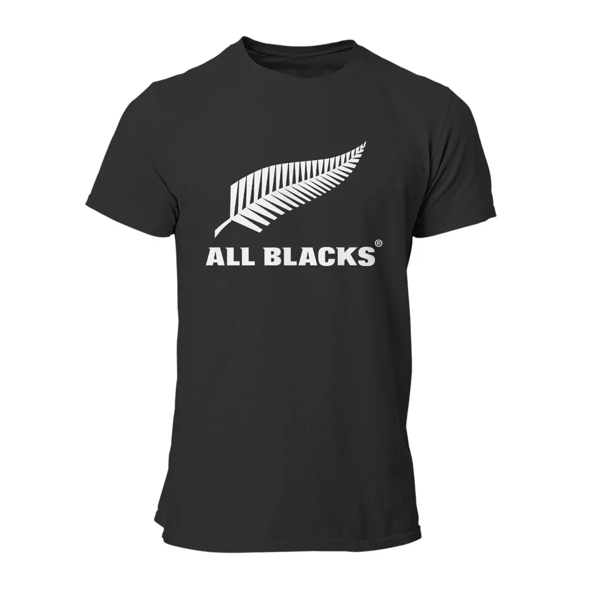 2024 Summer All Blacks Rugby T Shirts Men Cotton Humor T-Shirts Round Collar Tee Shirt Short Sleeve Clothing Birthday Present