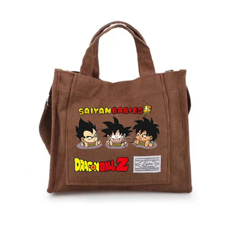 

Dragon Ball Goku Anime Women Bag Corduroy Shoulder Handbag Simple Crossbody Purse