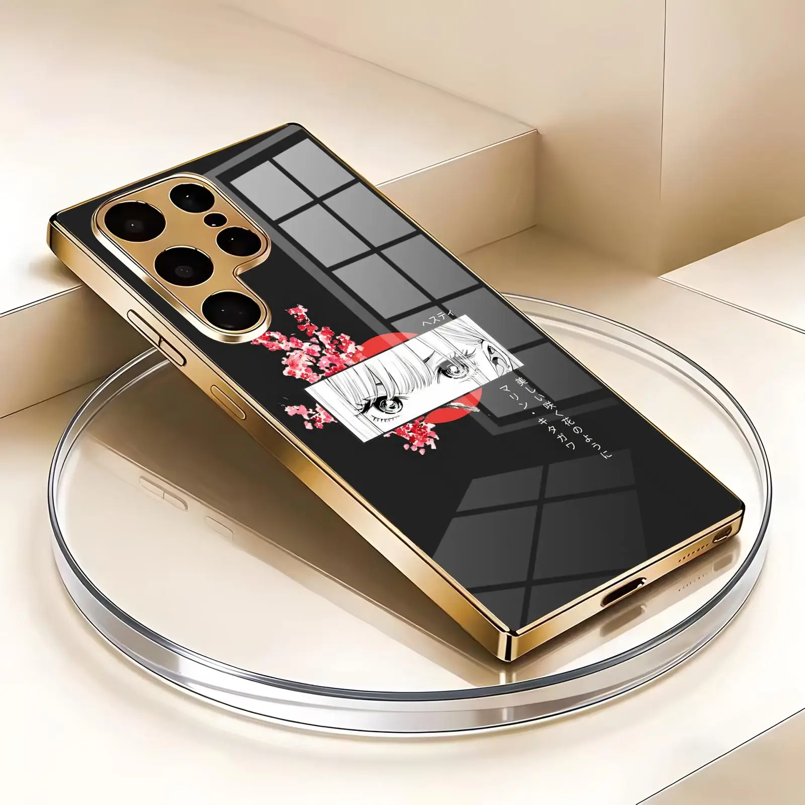 Anime My Dress-Up Darling  Phone Case For Samsung S26 S25 S24 S23 S22 S21 Plus Ultra Note20 Electroplated glass Phone Case