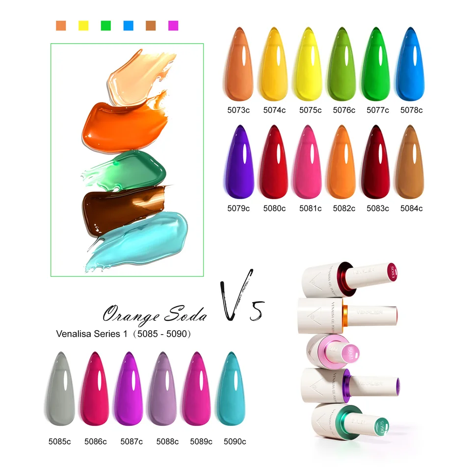 Esmalte en gel Venalisa 1 pieza blanco lechoso semitransparente libre de HEMA UV LED gel de uñas pincel suave redondo pigmento 5