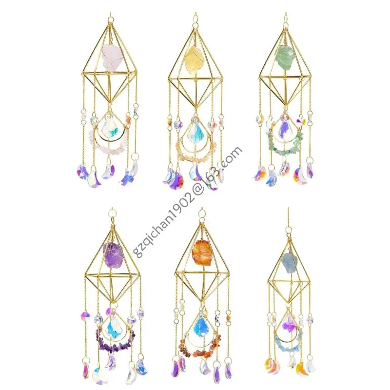 

X7ab raws Crystal Geometries Chimes для балкона подвешивает украшение и создание окружающего звука