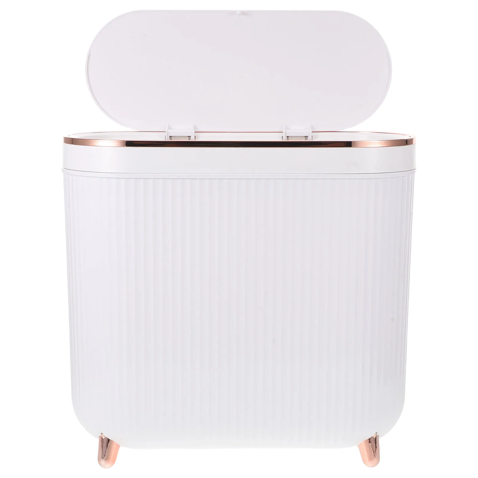 

Light Luxury Trash Can Bathroom Wastebasket with Lid Garbage Bin Slender Abs for