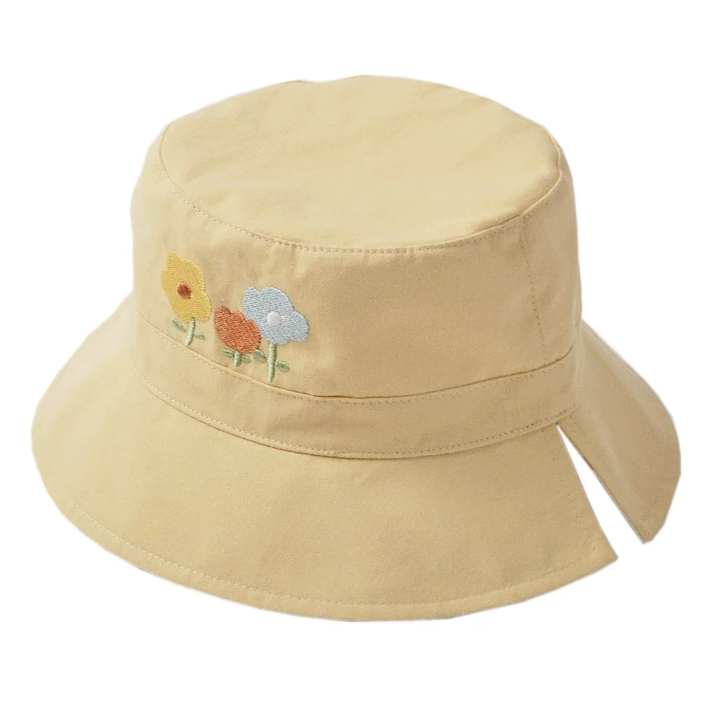 

Cute Double Sided Fisherman Hat Flower Breathable Sun Protection Cap Cotton Sunscreen Bucket Hat