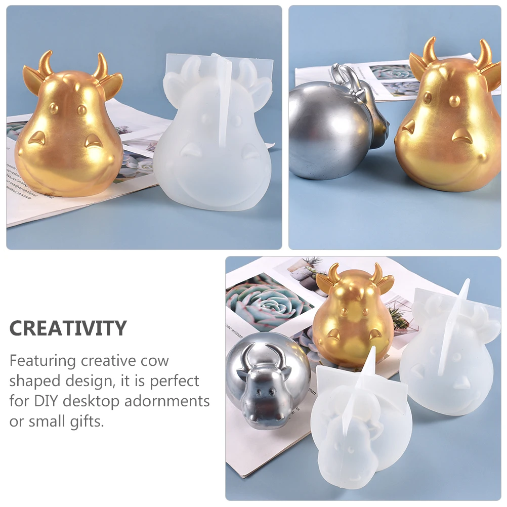 

Mold Year of Mascot Decoration DIY Crystal Epoxy Crafts White Silica Gel Miss