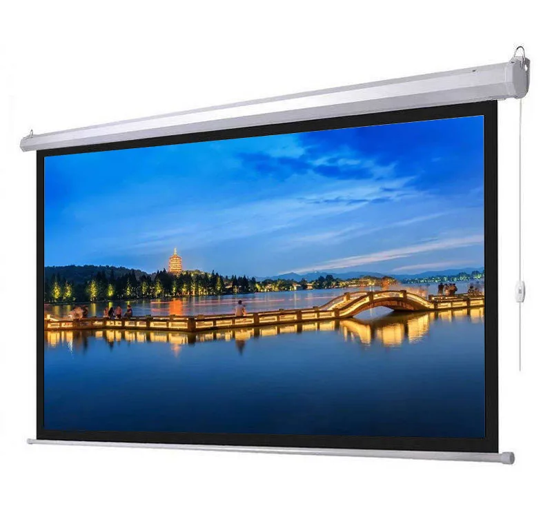

High Quality 100'' 120''150'' Electric Motorized Projection Screen for Home Cinema Wall/Ceiling Mounted with 16:9 Format