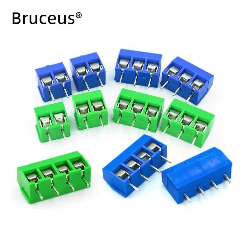 10PCS 2P 3P 4P Pin KF301 Screw 5.0mm Straight Pin PCB Terminal Block Connector