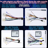 For TOYOTA CAMRY LAND CRUISER RAV4 PRADO COROLLA FORTUNER COVERT VIOS ALPHARD AVALON HIACE IZOA C-HR Innvoa radio CD DVD cables