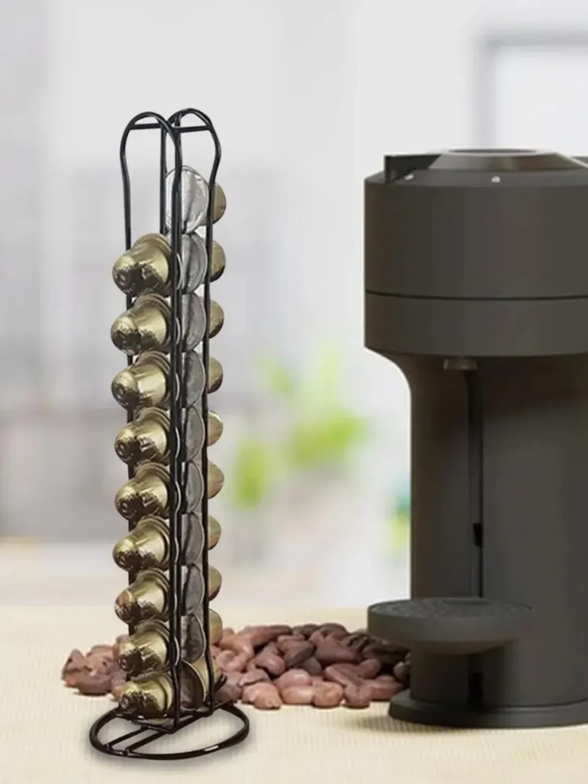 Soporte negro para 20 cápsulas Nespresso Originalline, dispensador de cápsulas, exhibición de almacenamiento, soporte para cápsulas de café para oficina