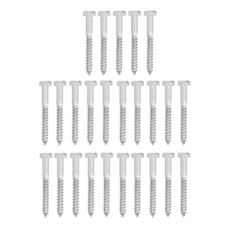 

304 Stainless Steel Half Thread Bolt Wood Hex Lag Screws Self Tapping Wood Coach ScrewM8x70/80/100/130/140MM