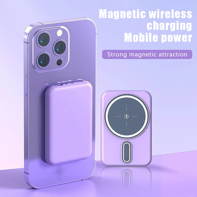 5000mAh Power Bank Magsafe Magnetic Wireless Fast Charging Thin Portable Mobile Phone Accessories