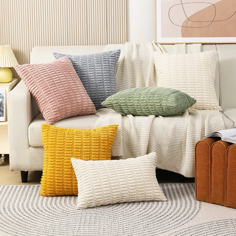 

Corduroy Big Corn Kernel Plush Cushion Cover 45cm Sofa Pillow Cover Home Bed Decoration Single pillowcase without core S112