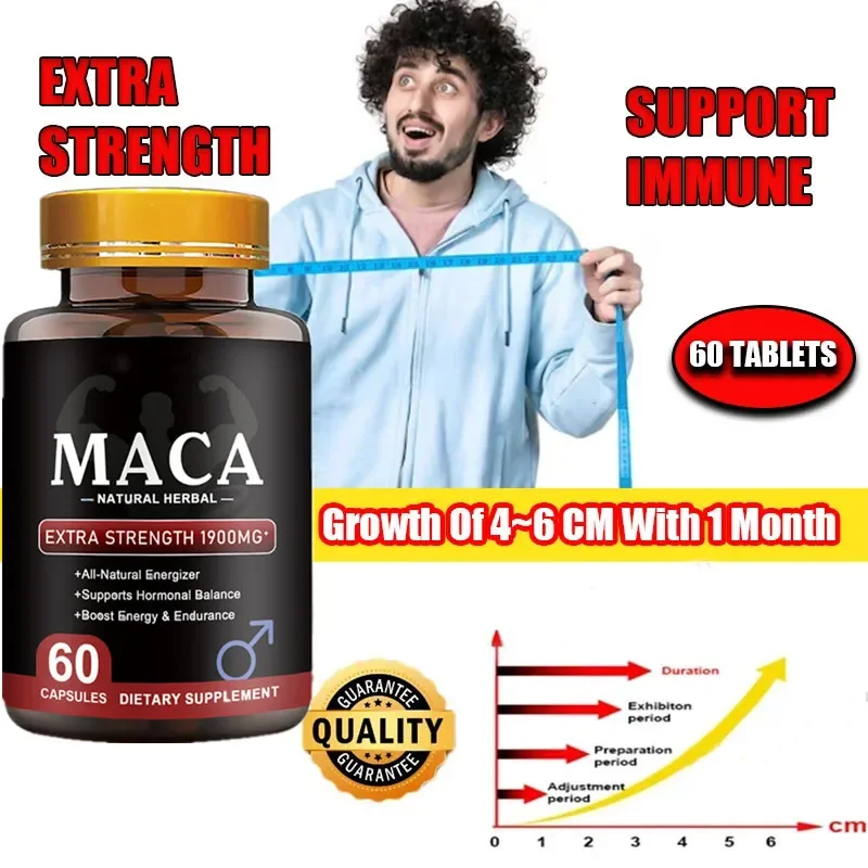 Organic Black Maca Capsules for Natural Ginseng Pills