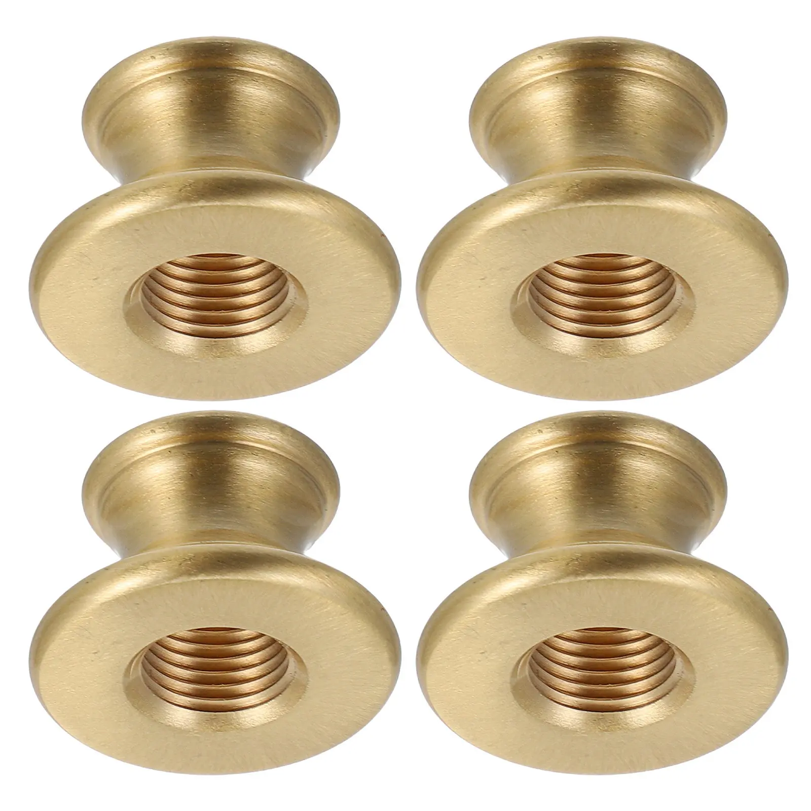 4Pcs Solid Brass Lamp Coupling Parts M10 Threaded Brass Connector Table Lamp Spindle Repair Supplies Heavy Shade Support