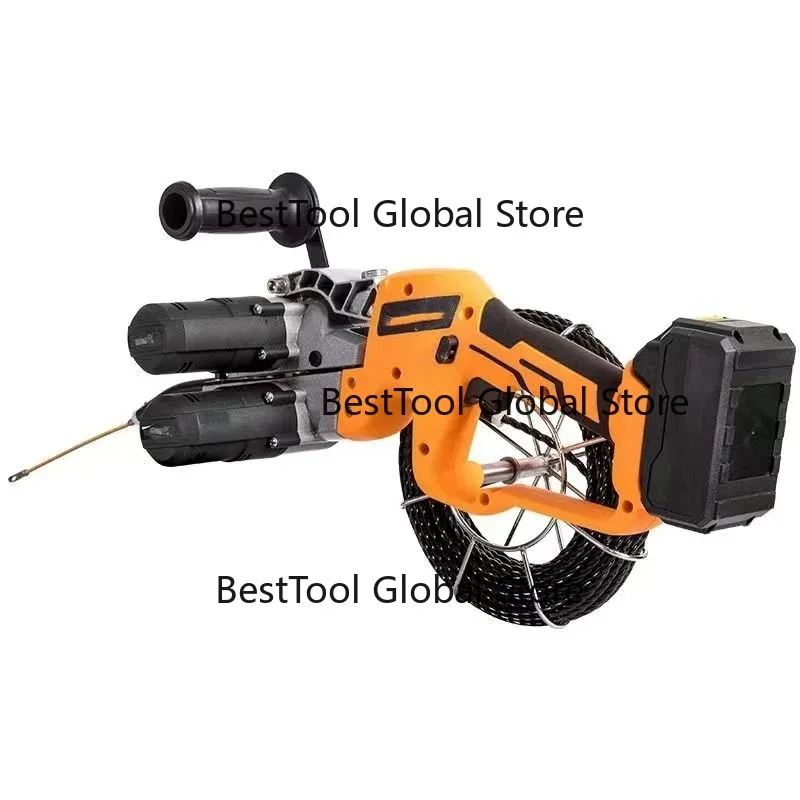Brushless Lithium Battery Cable Threader Rechargeable Electric Wire Pulling Machine For Pipe Wiring Engineering