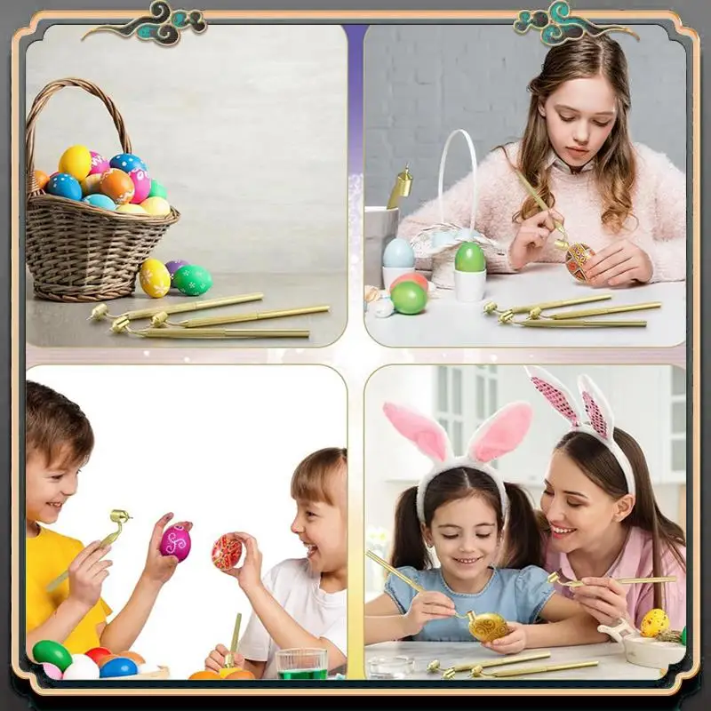 

Reliable-Set Of 6 Pysanka Set Hot Wax Drawing Pens For Decorative Arts For Easter Eggs Pysanky Supplies