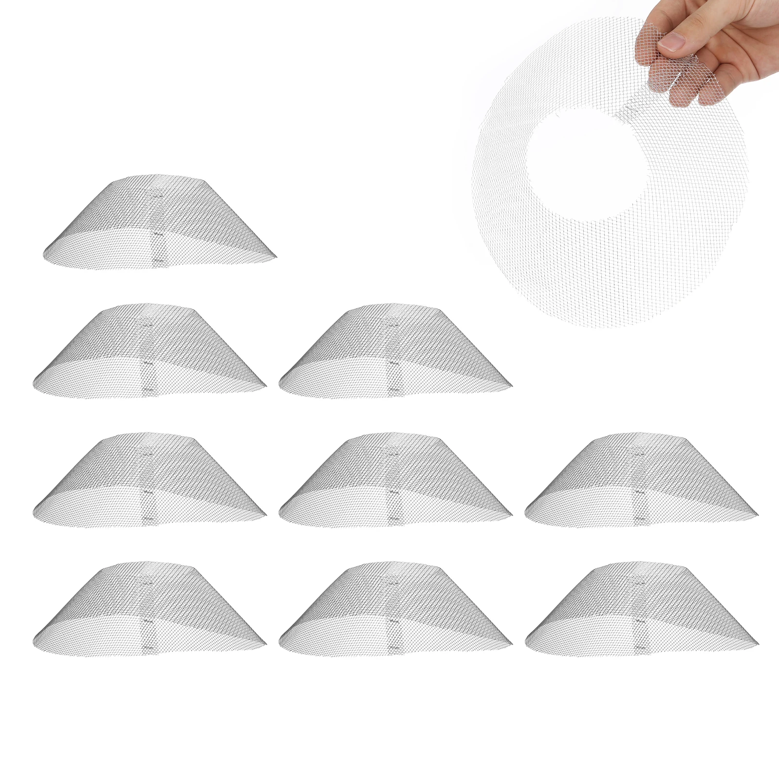 

10pcs Range Hood Filter Net Household Kitchen Range Hood Filter Kitchen Supplies Ventilator Net Transparent Range Grease Mesh