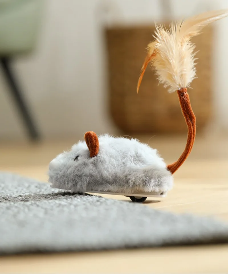 Neues Automatisches Katzenspielzeug Intelligente Elektrische Maus USB-Aufladung Soundspielzeug Interaktives Quietschendes Katzenspielzeug – Detail 7