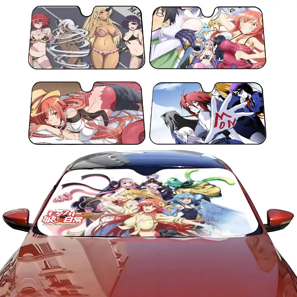 

ANlME Monster Musume no lru Nichijou Car SunShade Parasol Car Windshield Sun Shade UV Protection and Interior Cooler