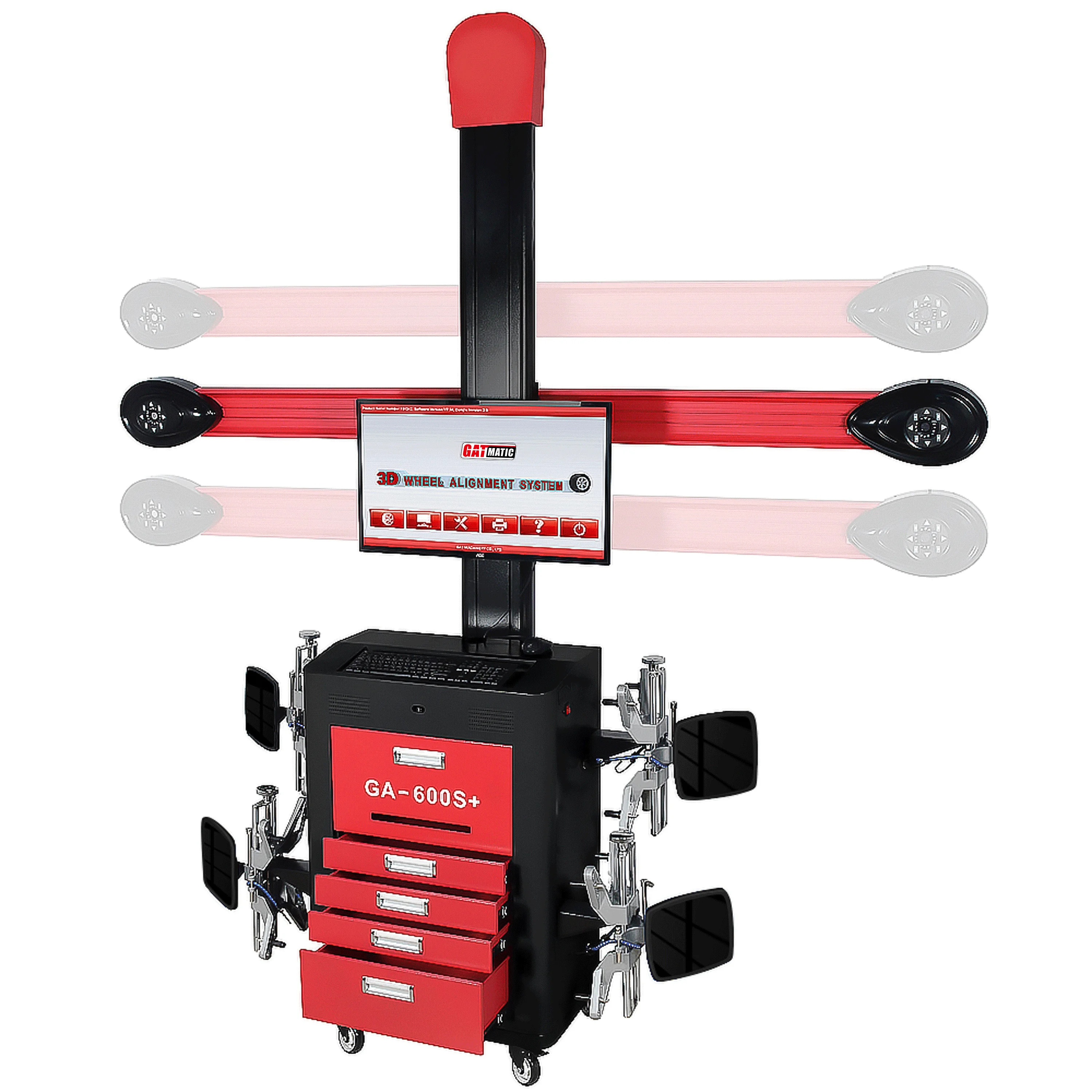 GA-600S+ High Quality 3D Wheel Aligner Auto Repair Tool 250-300W Power 110-240V Compatibility Car Service 50,000 Wheel