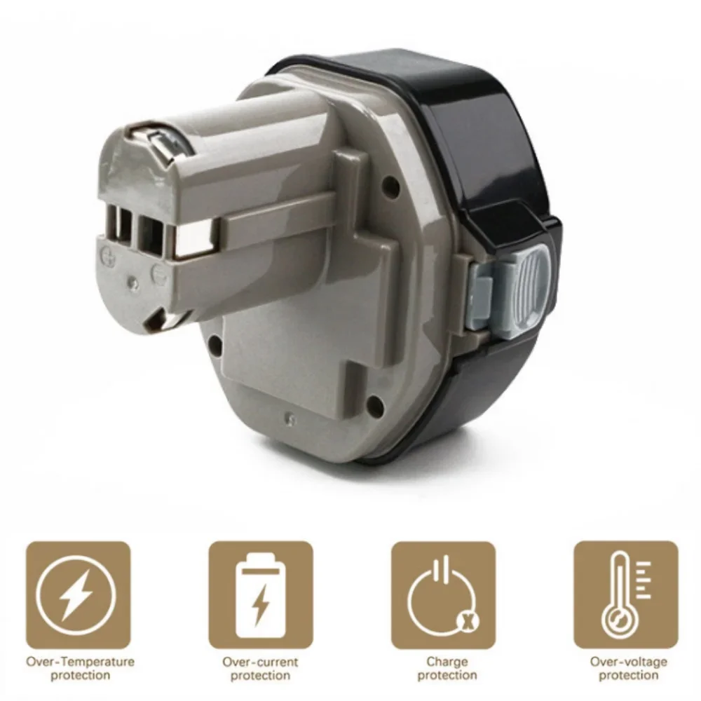 بطارية بديلة Ni-MH 14.4 فولت 6.8 أمبير في الساعة لمثاقب ومفكات ماكيتا اللاسلكية - تناسب الموديلات 1420، 1433، 1434، 1435، 6337D #3