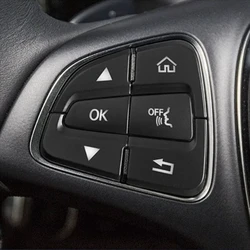 Car Styling Steering Wheel Button Covers Trim Stickers for Mercedes Benz GLC X253 C Class W205 CLA GLA A Class