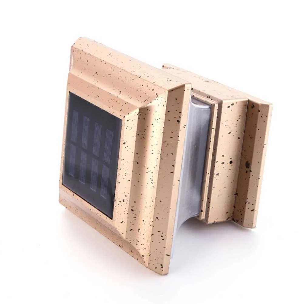 

Solar Post Cap Waterproof Outdoor Garden Lamp Solar Powered Fence Light Golden White Light Durable Weather Resistant