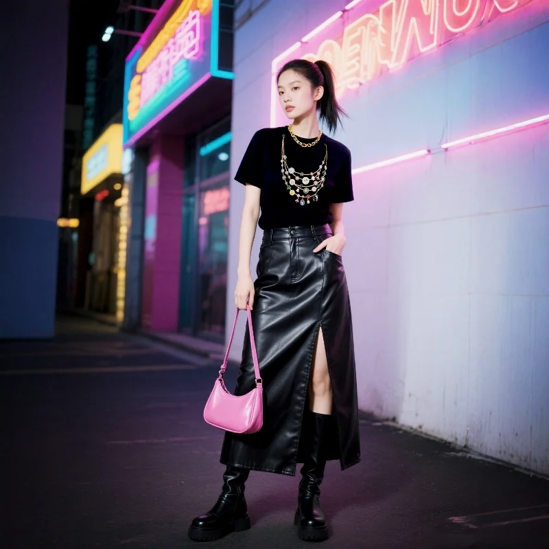 Elegancka koszulka damska z krótkim rękawem w stylu europejskim z nadrukiem biżuterii, oryginalny projekt, luksusowy wygląd, modna odzież uliczna.