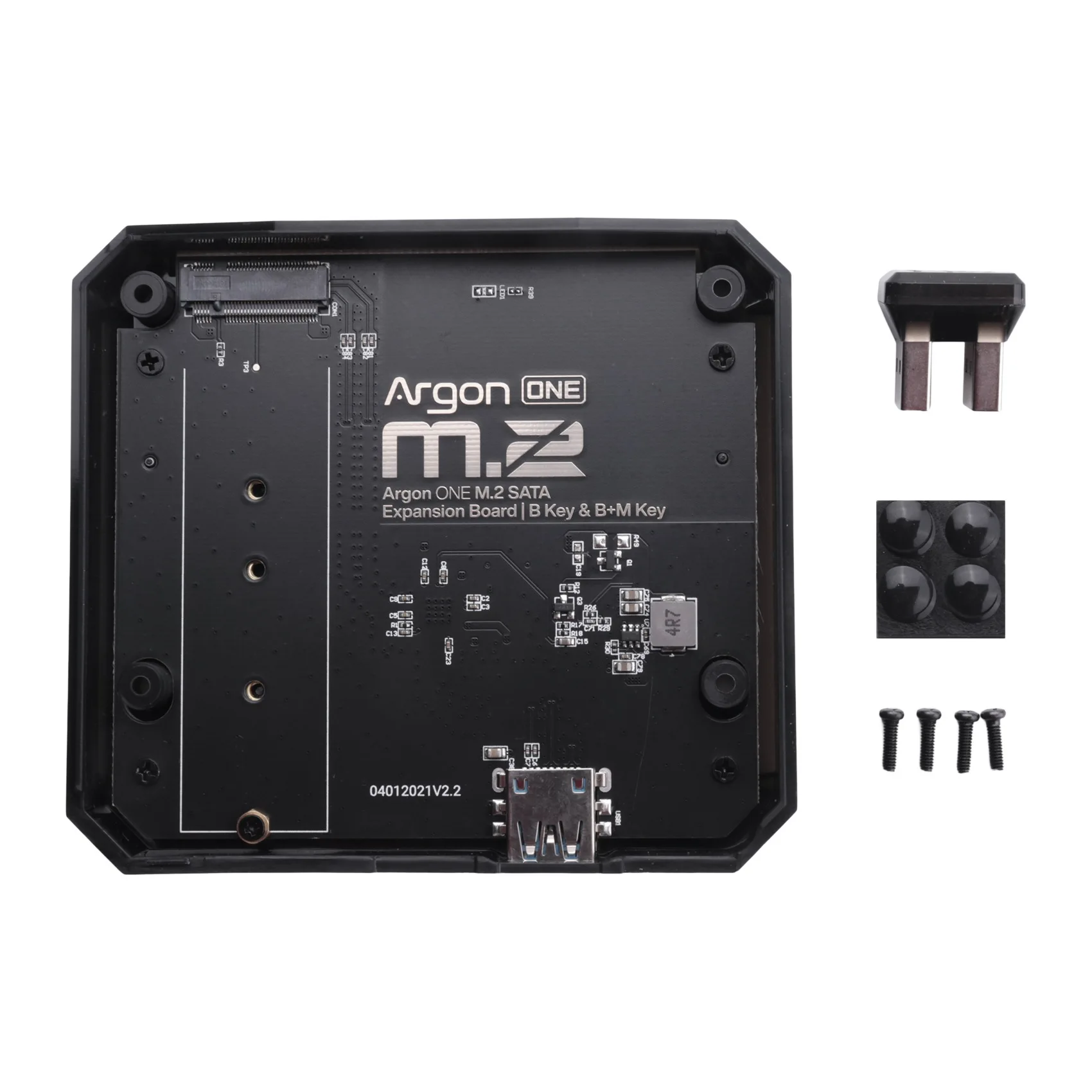 M.2 papan ekspansi USB 3.0 ke M.2 adaptor SSD SATA untuk Raspberry Pi 4 Model B Base untuk Argon ONE V2/M.2 casing