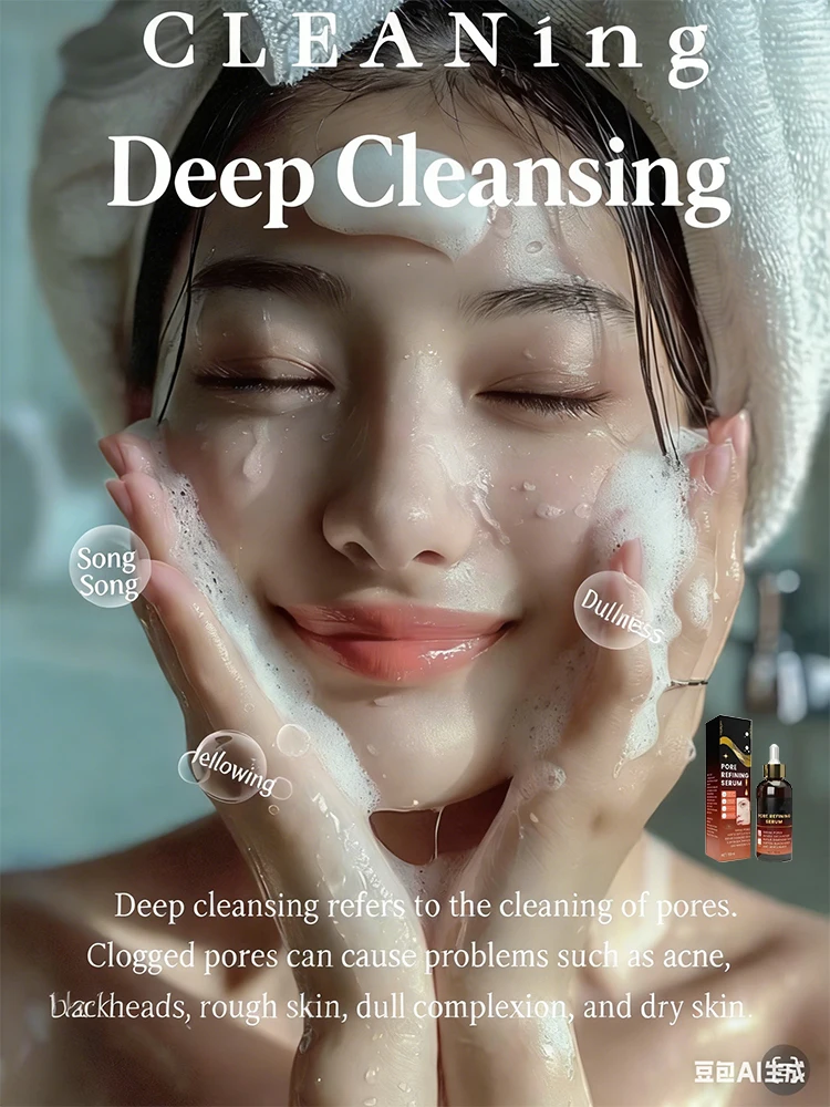 Pore Shrink Face Serum Remove Blackheads Acne Acidity Oil Control Repair Essence Moisturizing Nourish Pores Firming Facial Care