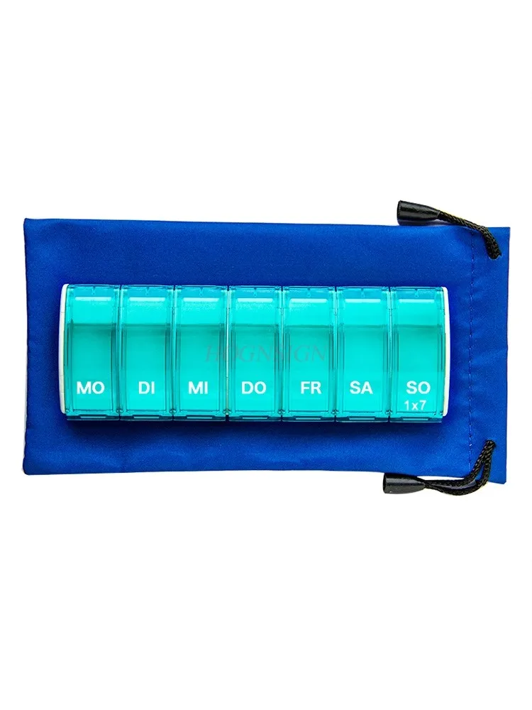 multi-color sealed medicine box packaging Seven day portable medicine box daily moisture-proof