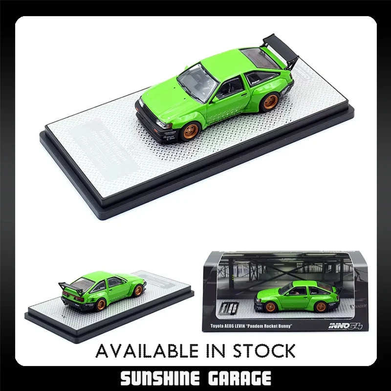 

INNO In Stock 1:64 AE86 Levin PANDEM Rocket Bunny Green Diecast Diorama Car Model Collection Miniature Toys