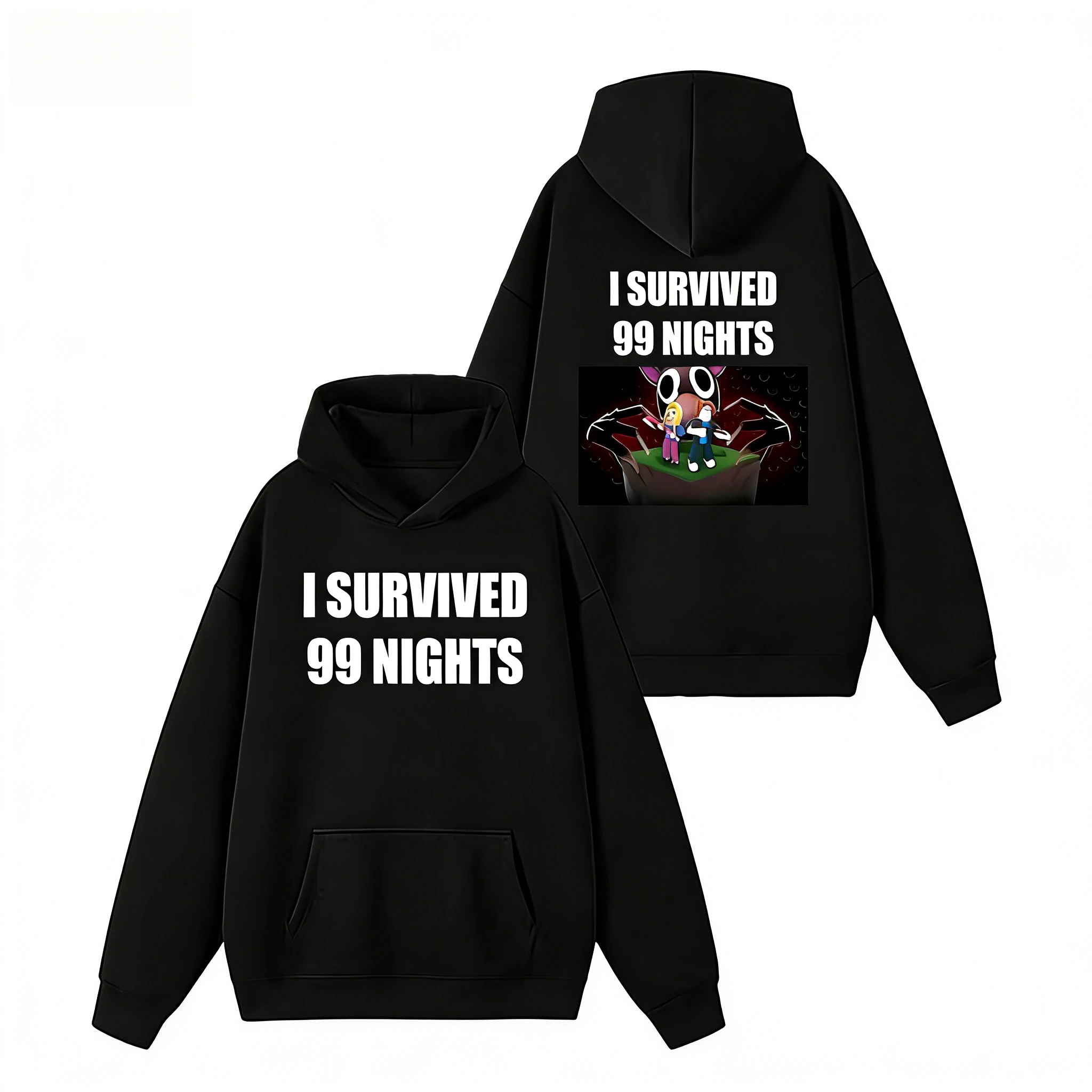 

Я выжила 99 ночей в лесу. Постер с изображением весны/осени/зимы. Зимняя толстовка унисекс в стиле хараджуку, пуловеры для мужчин и женщин.