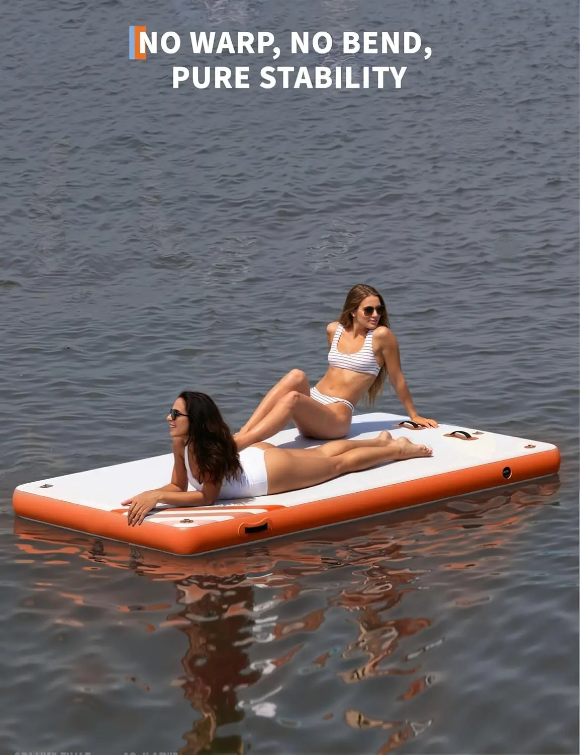 Inflatable Floating Dock, Swim Platform Floating Dock for Lakes, Lake Floats for Adults, Island Raft Mat for Lake Beach Ocean
