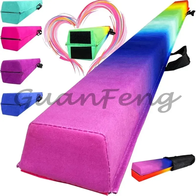 Multi-color Folding Floor Gymnastics Balance Beam, Various Length Options, Safe Home Gym Training Beam for All Ages