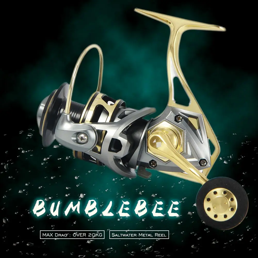 Angler Dream Saltwater Sea Fishing Spinning Reels 5.2:1 Ratio Max Drag 20kg CNC Metal  Spinning Fishing Reels Size 2500-5000