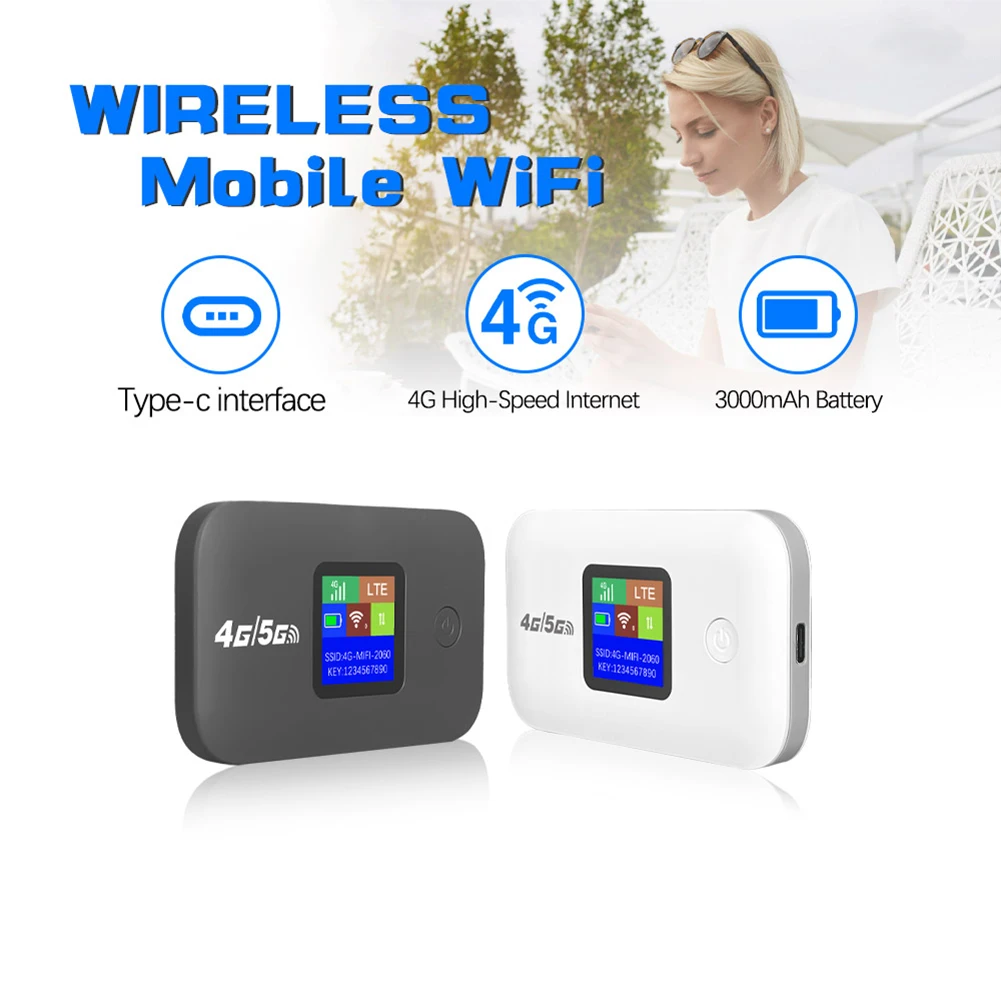 4G/5G Lte Wireless WiFi Router 150Mbps Mini Pocket Wifi Wireless Modem with SIM Card Slot Outdoor Mobile Hotspot WiFi Device