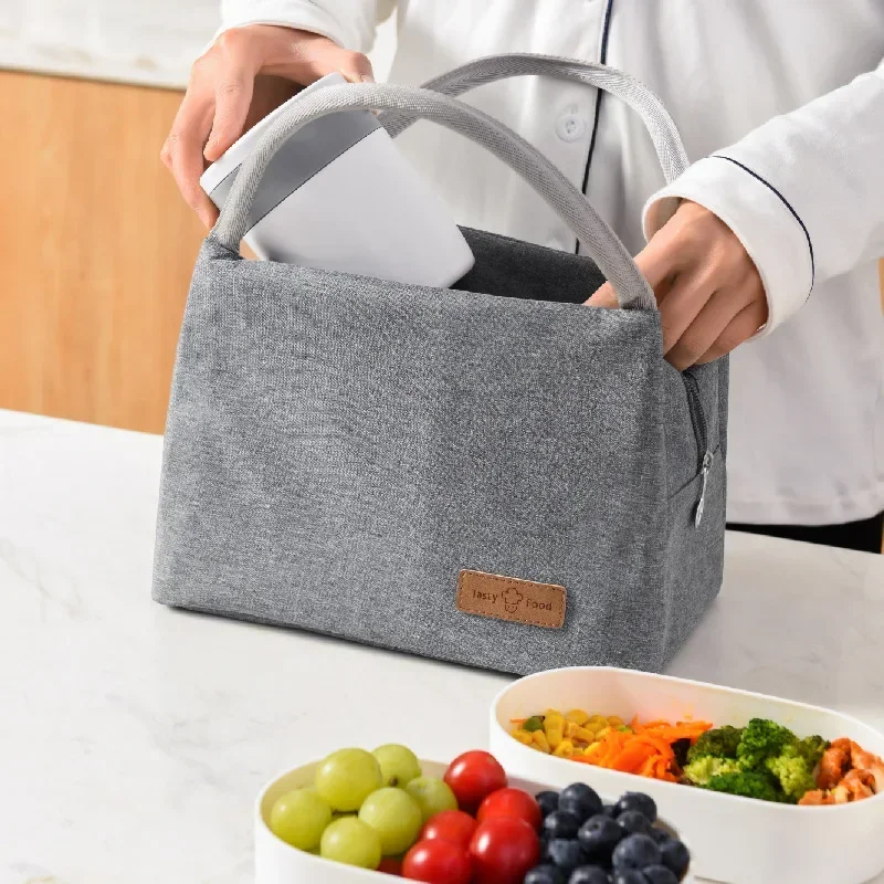 Borsa termica per il pranzo con imballaggio transfrontaliero borsa portatile per Bento a mano borsa per il pranzo portatile addensata con Film in