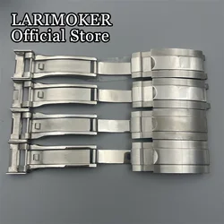 LARIMOKER Solid Stainless Steel Folding  Slip buckle Fit 20mm Watch Band Folding Buckle Oysters/Jubilee  Strap