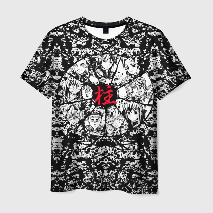 

Bandai Anime Demon Slayer Hashiras Group Мужская футболка с 3D принтом Повседневная уличная одежда Фанаты аниме Must Have Удобная повседневная одежда Топ