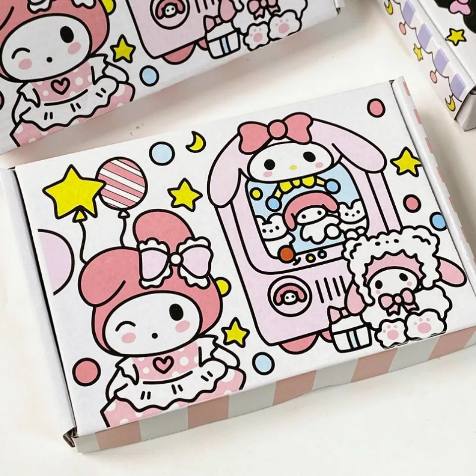 Cute Hello Kitty Doll Machine Series Card Out Aircraft Box Cute Packaging Gift Box Hand Book Packaging Box Christmas Halloween