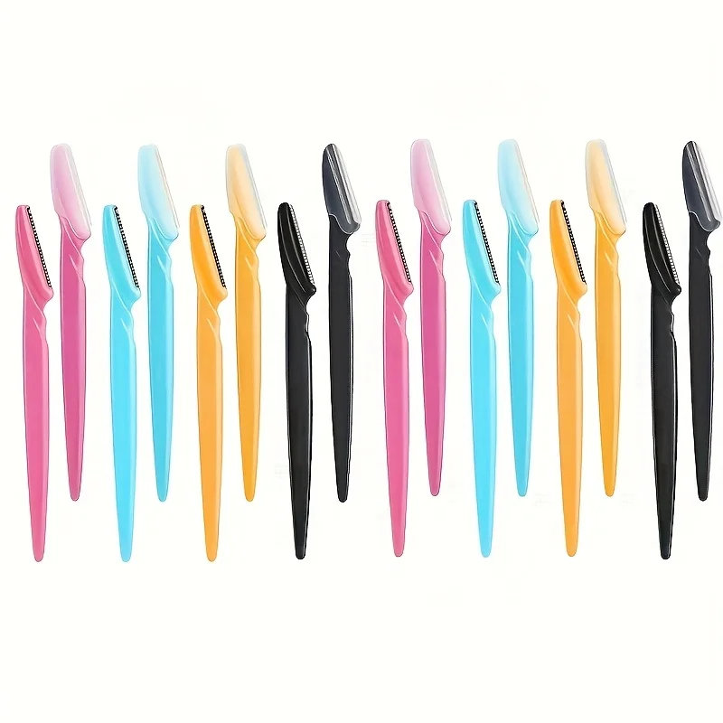 30/40 peças de aço inoxidável conjunto de navalha de sobrancelha design de moda, lâminas duráveis, superfície lisa, removedor de pêlos faciais, cuidados pessoais