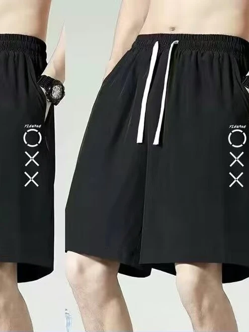 

Мужские шорты из ледяного шелка 2025: летние, быстросохнущие, для бега, спорта, повседневной носки, пляжные, со средней посадкой, прямые штанины, дышащие, легкие